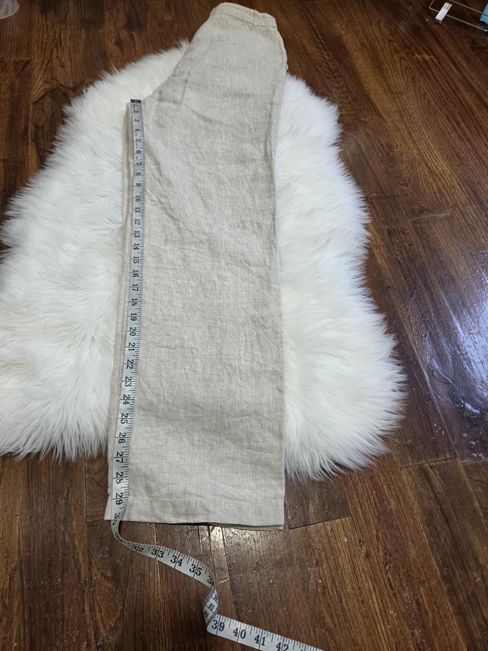 Reformation High-Rise Wide Leg Linen Pants - Cream - Picture 14 of 14